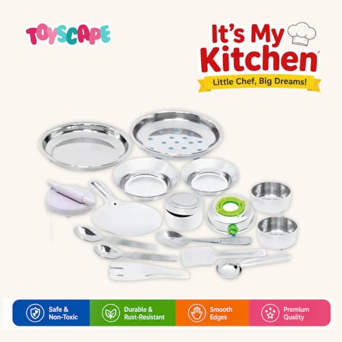 Image of Its My Kitchen | Best18 Pieces Kitchen Set for Kids | A Perfect Roleplay Pretend Play Kitchen Play Set for Kids