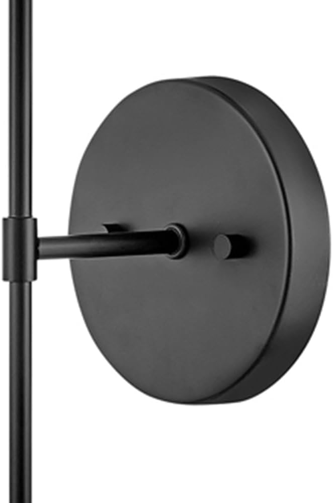 Lark Hux 83070BK Single Light Candle Wall Sconce, Traditional Torch, Slender and Elongating, Black and Lacquered Brass