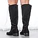 RF ROOM OF FASHION Women's Wide Calf Knee High Riding Boots (BLACK SU, Size 9)