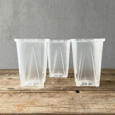 Amazon.co.jp: スリット鉢（透明）：ネガミエル2.5号スクエア