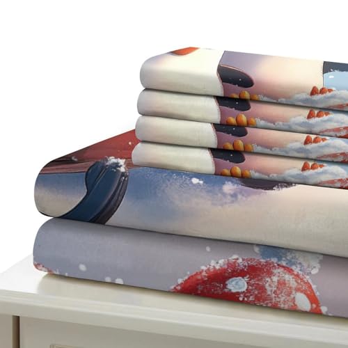 Housse de couette hypoallergénique 3D pingouin de Noël - 7