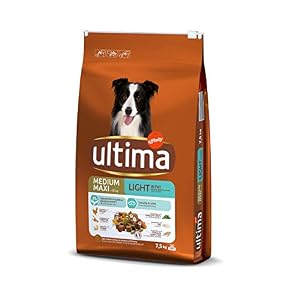 Ultima Croquettes pour Chien Medium-Maxi Light Poulet Riz, 7.5 kg (Lot de 1)