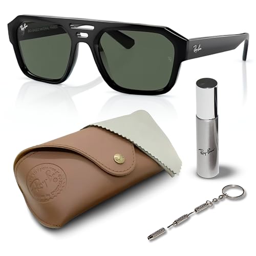 Image of Ray-Ban RB4397 CORRIGAN BIO-BASED Square-Round Shaped Sunglasses for Men & Women with Official RAYBAN Eyewear Kit