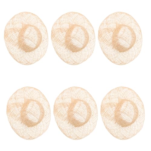 COHEALI 12 Pièces Mini Chapeau de Paille Beige en Abaca pour Poupée, Robuste et Portable, Design Artisanal pour Projets DIY et Décoration Intérieure,...