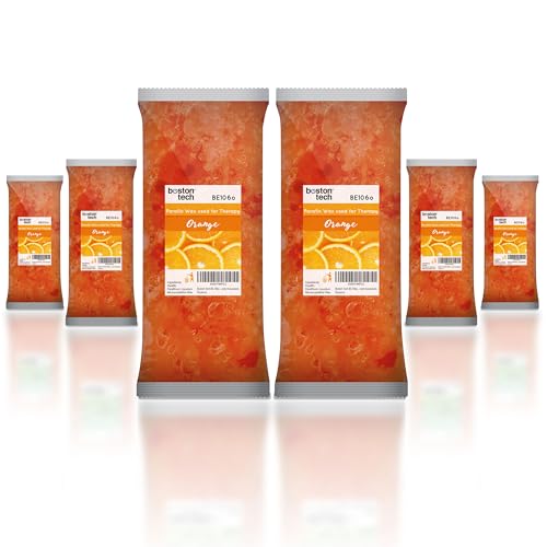 Boston Tech BE-106 - Cera de parafina para tratamiento de manos y pies. Tratamiento para artritis y dolores musculares. Paquete de 6 bloques (Naranja)