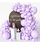 CVPARTYON Lavender Balloons, 125 PCS Assorted Sizes 18 inch, 12 inch, 10 inch, 5 inch - Great for...