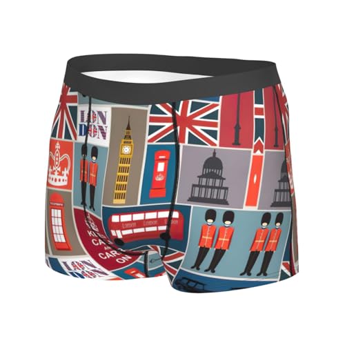 England Symbols Print Soft Briefs Men Breathable Stretch Underwear for All Day Comfort2