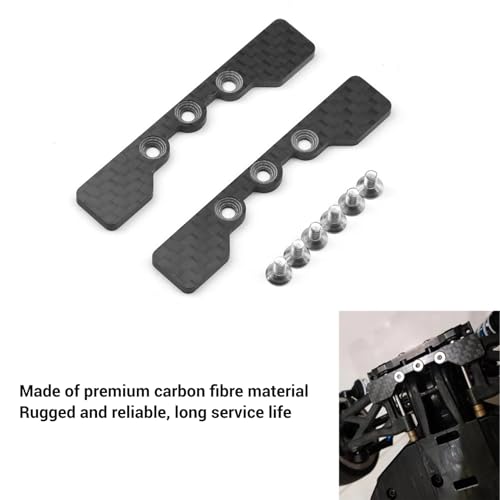 Alomejor 2PCS RC Lower Arm Stopper Carbon RC Lower Arm Stopper Platte Ersatz f¨¹r TT02 Auto Upgrade Teile