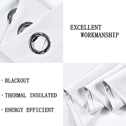 Decovsun Solid Pure Off White Grommet Valance For Windows 70X18 Inches Valance For Kitchen Blackout Curtain Valance For Living Room Short Straight Drape Valance For Bedroom Kids Room 1 Panel #TOP2