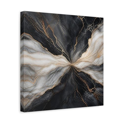 Tableau marbre noir et blanc au-dessus d'une console d'entrée