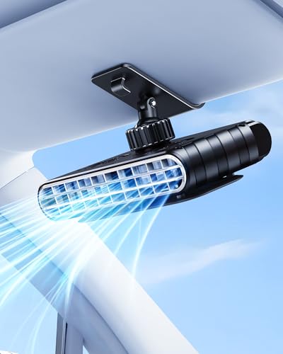 DICMKY 3000mAh Rechargeable Car Clip Fan