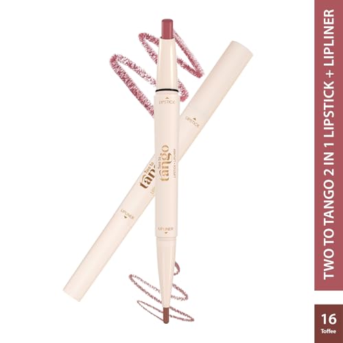 Image of Glam21 Two To Tango Lip Liner + Lipstick Duo |Non-Transfer | 16hrs Long Stay | Creamy Matte Finish| Super-glide formula | Non-drying |For Sensational lip look, Toffee-16