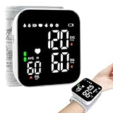 Dhqkqg Blutdruckmessgerät Handgelenk, Blutdruck Messgerät Handgelenk mit LCD-Bildschirm, 2×99 Speicherplätze, Automatische Sprachausgabe, für Heim und unterwegs, B