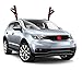 COLORCASA Car Reindeer Antlers & Nose - Window Roof-Top & Grille Rudolph Reindeer Jingle Bell Christmas Costume - Auto Accessories Decoration Kit Best for Car SUV Van Truck, Xmas Gift Set (Brown)