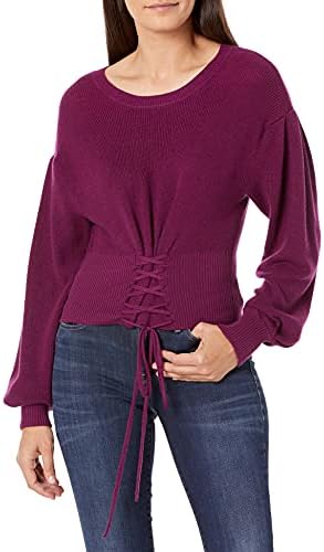 BCBGMAXAZRIA Women's Corset Sweater 