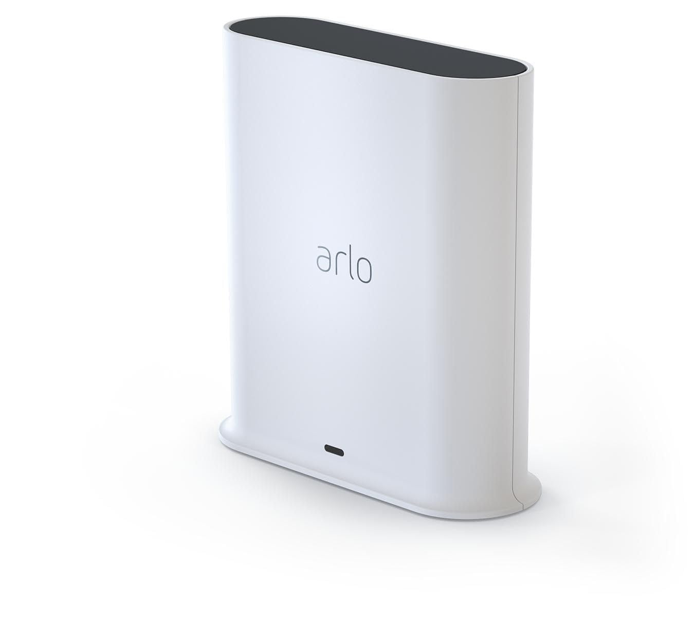 Arlo Zertifiziertes Zubehör, SmartHub, Lokaler Speicher - Micro-SD-Karte, WiFi WLAN 2,4 GHz, Kompatibilität Mit Arlo Kameras Und Klingeln, Konnektivität Apple HomeKit, Ethernet-Kabel, Weiß
