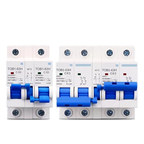 Interrupteur de transfert manuel double alimentation pour alimenter la maison via groupe 2P 6A