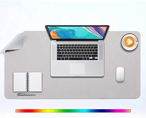 Extended Mouse Pad Mat XXL Desk Pad Large Desk Mat DOBAOJIA 35.4" X 16.9" Desk Blotter Writing Pad for Laptop/Office/Home, PU Leather Waterproof +Suede Non-Slip 90 x 43cm (Dark Green)
