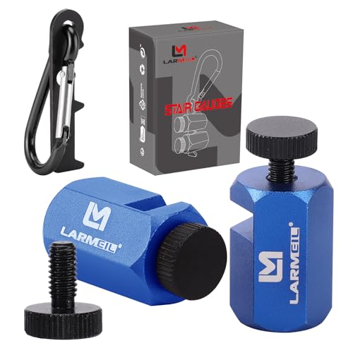 LARMEIL High Quality Stair Gauge with Anti-Drop Holder & Carabiner, Tall Stair Gauges for Framing Square, Attachment Tool and Guide for Circular Saw Carpentry Squares Framing & Rafter Layout,Blue
