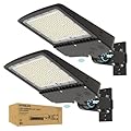HYPERLITE LED Parking Lot Light - 200W 30000LM 5000K Led Parking Lot Lights Outdoor Dusk to Dawn - Wall Mounted Commercial Led Flood Light for Street Garage Barn Roadways Driveways Pond- 2PACKS