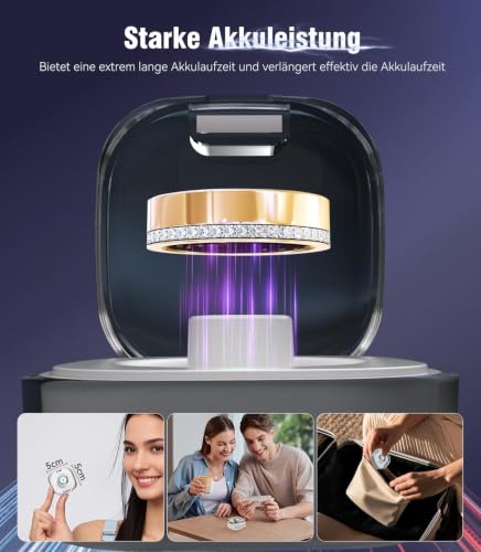Image of 10 Gen Diamond Smart Ring and Wireless Charging Case【Industry Ranking No.1 - 0 Measurement Error】 2026 Smart Ring for Women & Men for Sleep Tracking Wearable Device,Fitness Ring Gold 10#