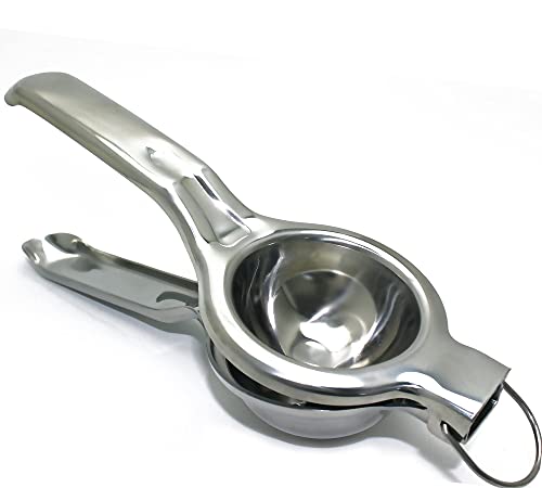 Ecojeannie Premium Quality Lemon Squeezer Stainless Steel W/Food Grade #304 Food Grade, Anti-Corrosive Premium Quality Manual Jumbo Size Squeezer, Manual Citrus Press Juicer #TOP7