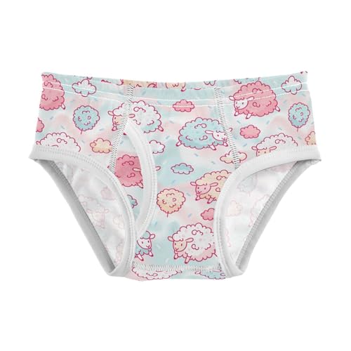 Boys' Underwear Cotton Little Boys Cute Sheep and Cotton Candy Briefs Soft Toddler Underwear 2T-8Y