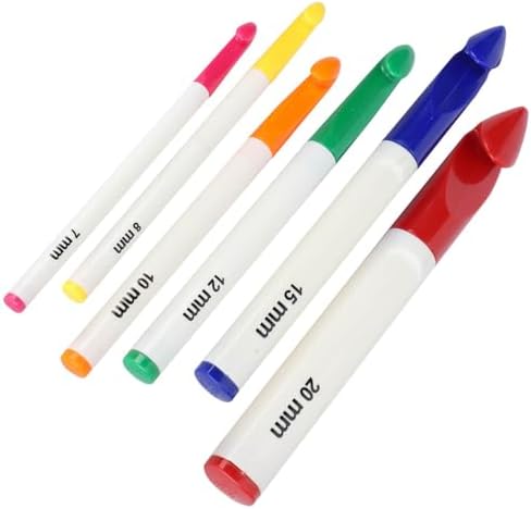 Qcwwy 6 Pcs Crochet Hook Set with Ergonomic Handles, Color Coded Knitting Needles for Adults Beginners Crafting Accessories — view 4