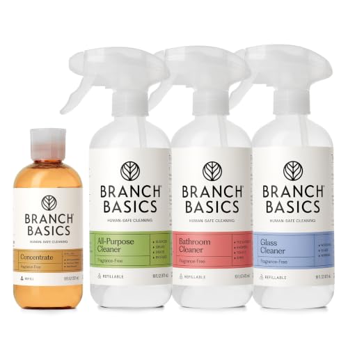 Branch Basics Surface Cleaning Kit: 8 oz Concentrate, Refillable Bottles
