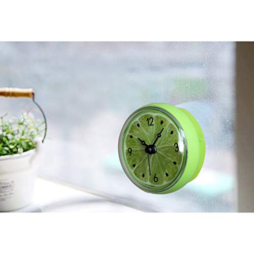 Fehun Wall Clocks,Non Ticking Battery Operated Sucker Sticker Decorative Silent Bathroom Bedroom Kitchen Living Room Lemon Small Round 3-Inch/A/3-Inch #TOP4