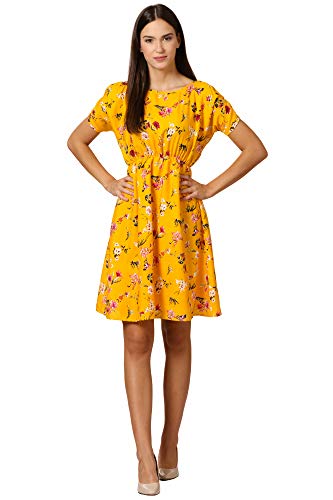 Image of KLOOK Crepe Pleated Dress (Bumblebee Yellow)