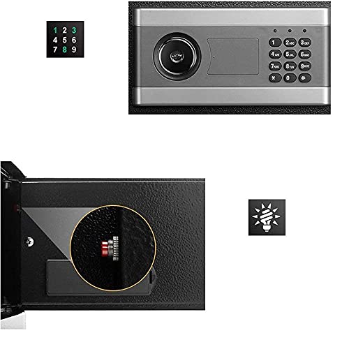 Armoire à verrouillage numérique CLSDRZC coffre de sécurité électronique gris - 3