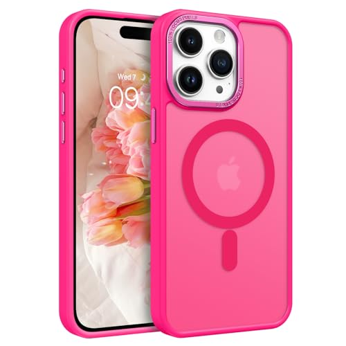 Coque magnétique iPhone 15 Pro Max rose mate fine antichoc de BENTOBEN