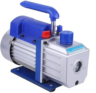 Rotary Vane Vacuum Pump, 110V Air Vacuum Pump, for Air Conditioner Refrigerant HVAC Systems, Automotive and Household Air Conditioning Maintenance, No Oil Included 2 Stage, 4.5 CFM/5 CFM