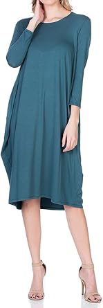 iconic luxe Womens Side Drape Midi Dress
