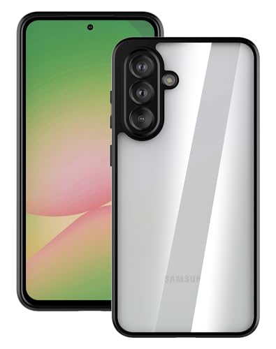 Coque Samsung Galaxy A56 5G Foluu transparente et noire en silicone TPU et PC rigide