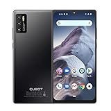 Smartphone ohne Vertrag, CUBOT P50, 6GB RAM, 6,2 Zoll HD+ Wassertropfen-Bildschirm, 4200mAh, 20 MP+12MP AI Triple Kamera, 128GB ROM(256GB Expandable), Dual SIM 4G, Android 11, NFC, Face ID, Schwarz
