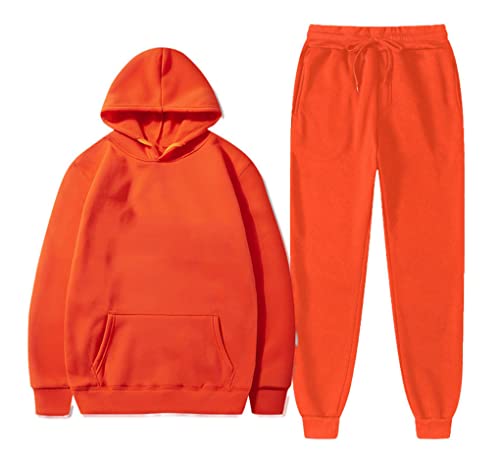 Ensemble de sport chaud homme pour ne plus avoir froid en sweat orange XXL