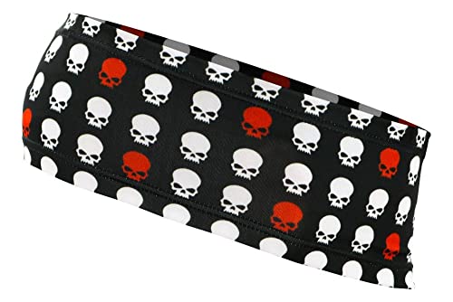 Testeira Headband Caveira Hupi, Cor: Preto