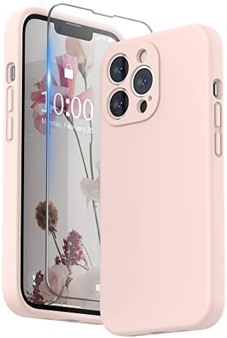 SURPHY Silikonowe Etui do iPhone 13 Pro z Ochraniacz Ekran, Case Pokrowiec do iPhone 13 Pro z Ochraniacz Aparatu, etui na telefon iPhone 13 Pro 6.1 Cala 2021, Liliowy fiolet