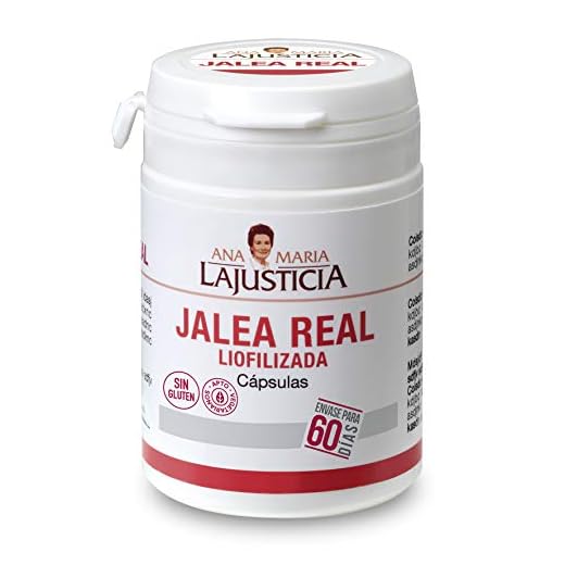 Ana Maria Lajusticia - Jalea real liofilizada – 60 cápsulas reduce el cansancio y la fatiga, refuerza el sistema inmunitario. Envase para 60 días de tratamiento.