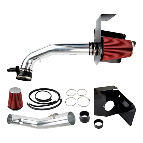 AUTOSITY Cold Air Intake Kit, Chrome Car Air Intake Pipe Kit for Chevrolet Silverado 1500, Sierra 1500, Tahoe, Suburban 1500, Yukon, Avalanche, Escalade, Escalade ESV/EXT, Red