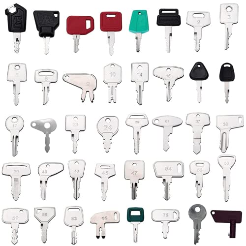 WAH YUE HING 75PCS and 39PCS Heavy Equipment Keys Master Set,Construction Master Key Set Fits Case, Takeuchi, Komatsu,Hyster, Kubota, Cat, JCB, Bobcat, Daewoo, JLG, JD, Forklift & More - Thumbnail 2