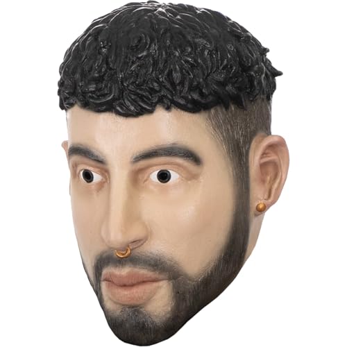 Ghoulish Productions King of Trap Latex Mask, Famous Rapper Cosplay Latex Accessory, Famous Costume for Halloween and Theme Parties, Bad Rabbit Cosplay, Handmade Design