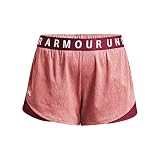 Under Armour womens Play Up Twist 3.0 Shorts , Black Rose (664)/White , 2X