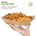 ZORRITA 3 Lb Paper Food Trays - 50 Pack Disposable Nacho Trays, Kraft Paper Food Boats Taco Holders Party Serving Baskets for Hot Dogs Snacks Tacos Fries