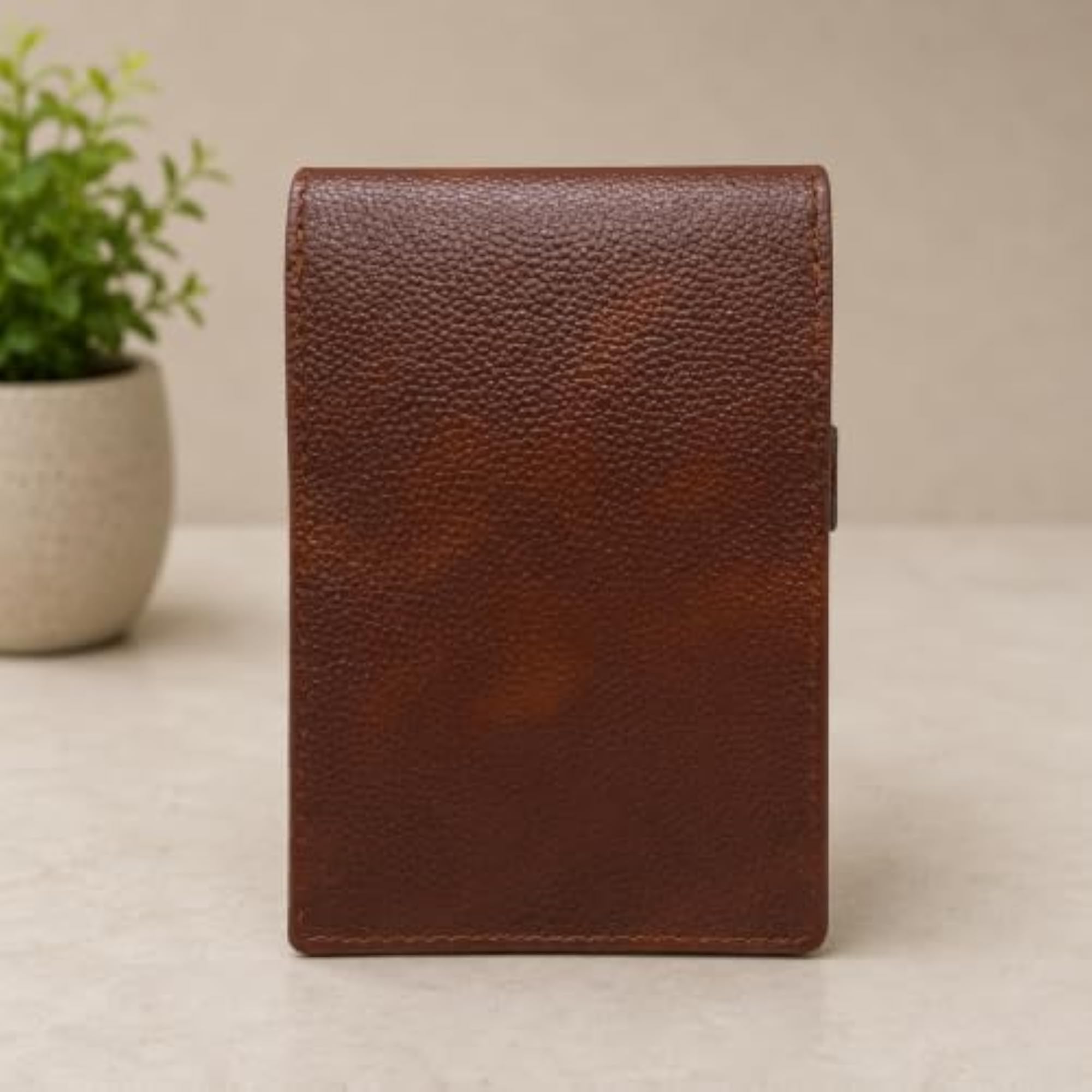 Faux Leather 5 Slot Pen Organizer Case
