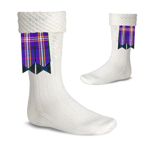 Image of Scottish Tartan Kilt Flashes with Elastic Adjusters
