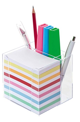 Wedo 2702669079 Ersatzpapier (für Zettelbox, mit Stiftehalter abwechselnd, 5,5 x 9 cm, 700 Blatt) weiß