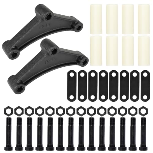 RANSOTO Trailer Axle Shackle, 3500-5200 lbs Tandem Trailer Shackle Kit for Double Eye Springs, LW104